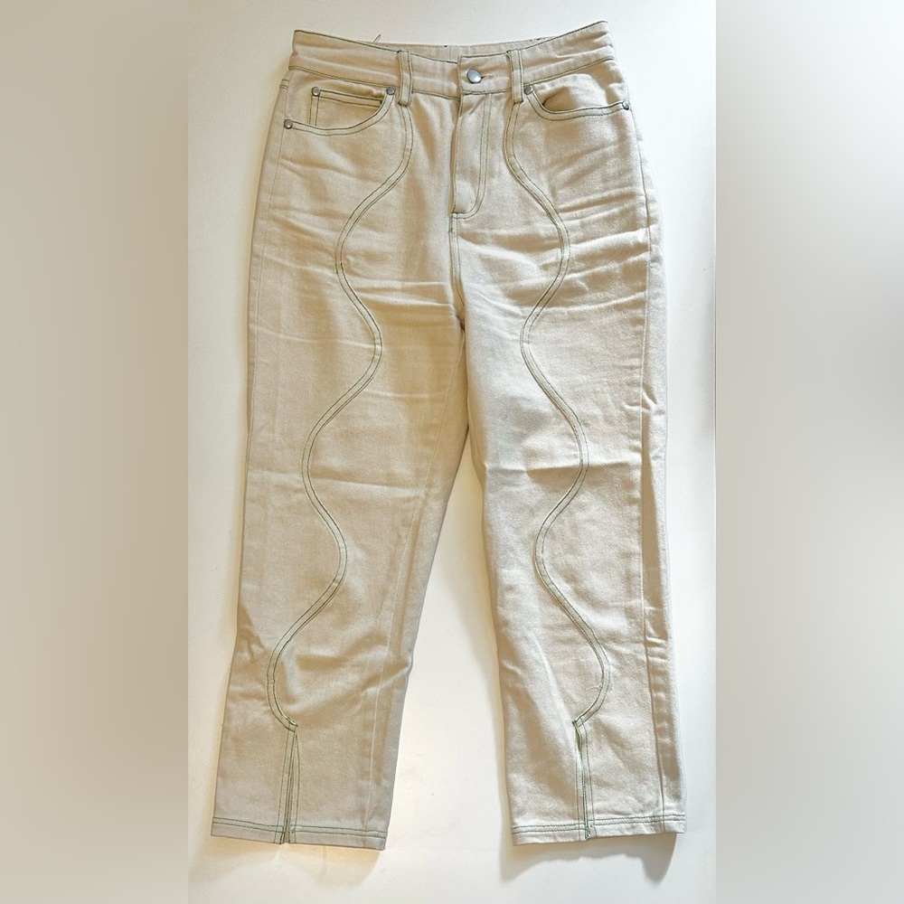 Women's Straight Leg Jeans in Cream